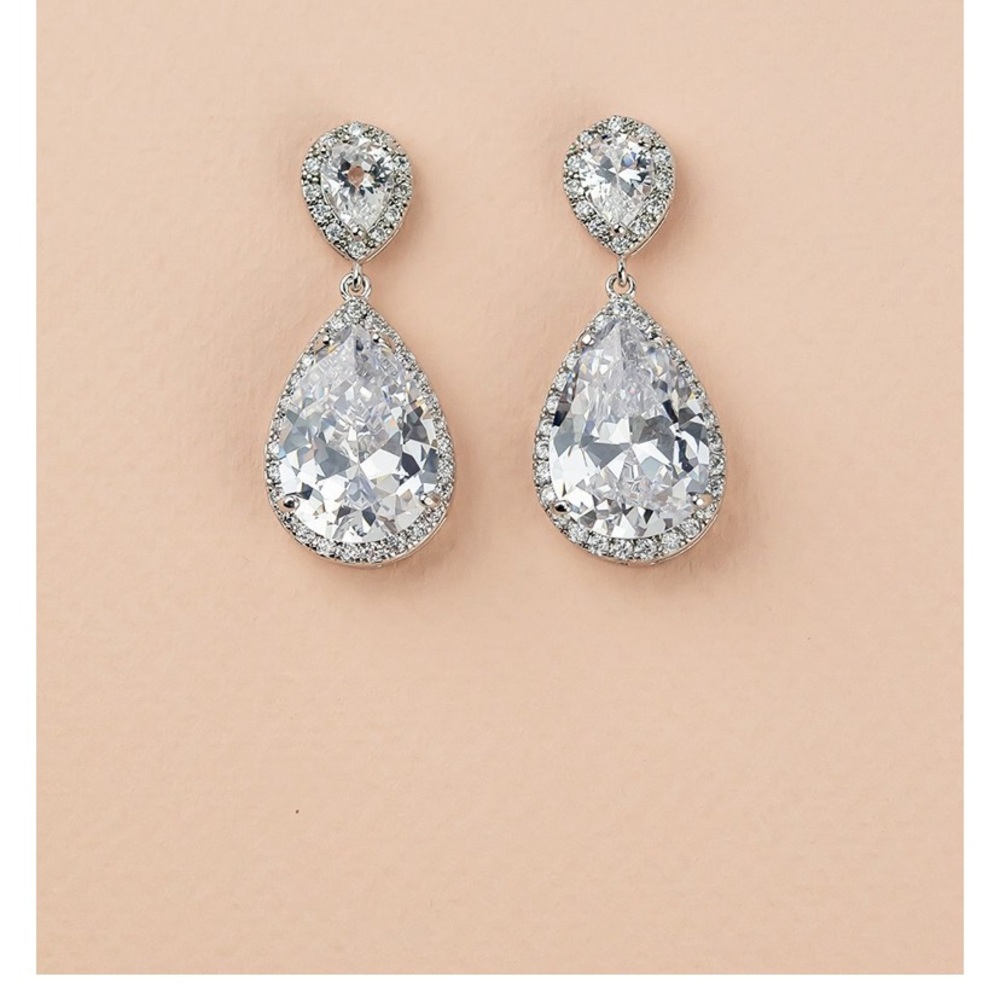 Bridal or formal event earrings.
